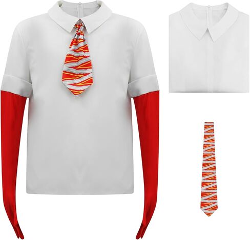 Anger Costume Inside Cosplay Out Shirt For Adult Emotions Halloween Anxiety Costume Top With Tie Gloves Funny Dress XS in Saudi Arabia