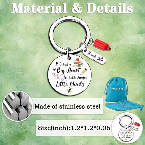 igvean Teachers Appreciation Gifts Best Teacher Gifts Thank You Keychain for Women End of Year Gift for Teachers Birthday Christmas Valentine Gift for Teacher in Saudi Arabia