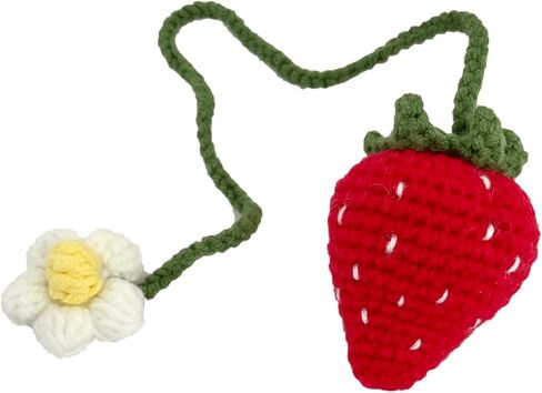 Hand-Knitted Crochet Keychain - Textured Fabric Bag Accessory for Keys & Backpacks, Functional Daily Organizer in Kuwait