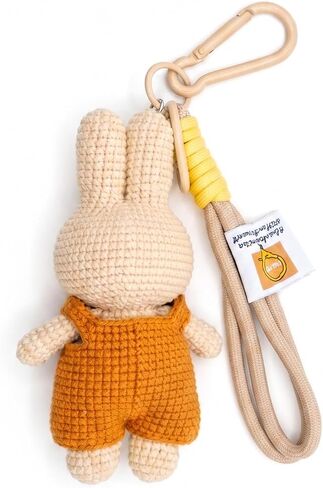 Hand-Knitted Crochet Keychain - Textured Fabric Bag Accessory for Keys & Backpacks, Functional Daily Organizer in Kuwait