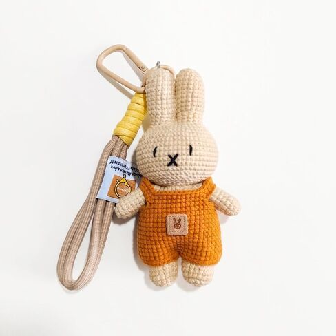 Hand-Knitted Crochet Keychain - Textured Fabric Bag Accessory for Keys & Backpacks, Functional Daily Organizer in Kuwait