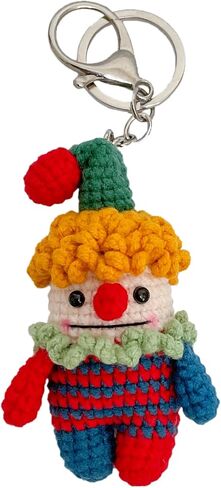 Hand-Knitted Crochet Keychain - Textured Fabric Bag Accessory for Keys & Backpacks, Functional Daily Organizer in Kuwait