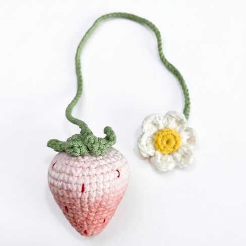 Hand-Knitted Crochet Keychain - Textured Fabric Bag Accessory for Keys & Backpacks, Functional Daily Organizer in Kuwait