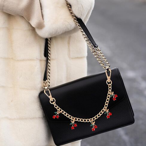 Larrel Cherry Bag Charm Chain, Decorative Handbag Replacement with Double Buckle Design, Bag Accessories Charms for Women Handbags Backpacks, Ideal Gift for Birthdays, Anniversaries in Saudi Arabia