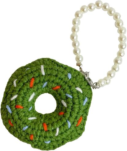 Hand-Knitted Crochet Keychain - Textured Fabric Bag Accessory for Keys & Backpacks, Functional Daily Organizer in Kuwait