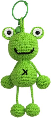 Hand-Knitted Crochet Keychain - Textured Fabric Bag Accessory for Keys & Backpacks, Functional Daily Organizer in Kuwait