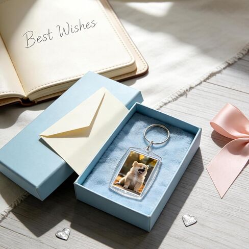 Delphinus 30 Pcs Blank Clear Acrylic Photo Keychains, With Split Rings, Fits 1.8 × 1.26 Inch Photos For DIY Crafts Xmas Graduation Gifts in Saudi Arabia