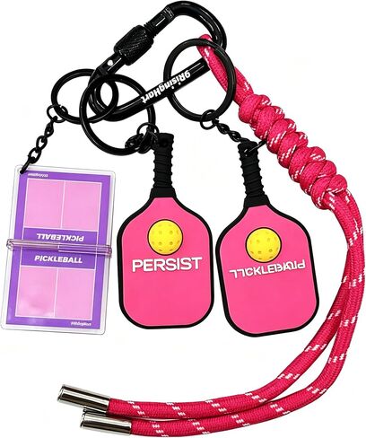 Pickleball Paddles Keychain,Bags Charms Gift for Women, Car Key Chains Accessories for Pickleball, Pickleball Set Gift in Saudi Arabia