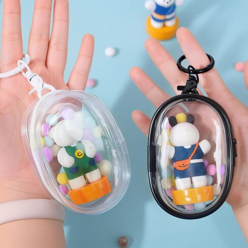 2 PCS Keychain Display Pouch Ita Bag Accessories Carrying Case for Figure Display Case Hanging Organizer Zipper Case in Saudi Arabia