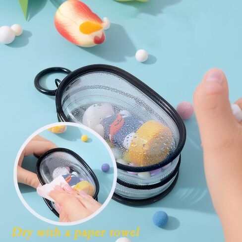 2 PCS Keychain Display Pouch Ita Bag Accessories Carrying Case for Figure Display Case Hanging Organizer Zipper Case in Saudi Arabia