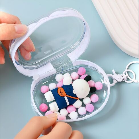 2 PCS Keychain Display Pouch Ita Bag Accessories Carrying Case for Figure Display Case Hanging Organizer Zipper Case in Saudi Arabia