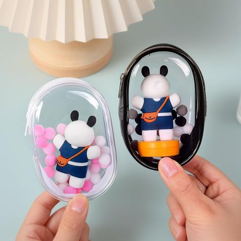 2 PCS Keychain Display Pouch Ita Bag Accessories Carrying Case for Figure Display Case Hanging Organizer Zipper Case in Saudi Arabia
