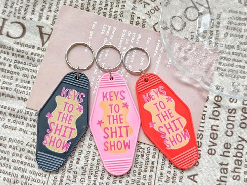 Keys to The Show Keychain Funny Gifts Vintage Novelty Gag Keyring Birthday Gifts Halloween for Coworker Friends in Saudi Arabia