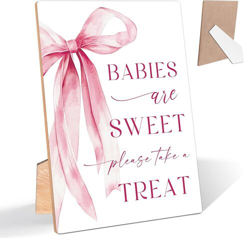 Black Bow Theme Sweet and Treats Sign, Bridal Shower Decorations, Sweet and Treats Sign Wood Sign for Wedding, Black Bow Wedding Decor, Bridal Shower Engagement Bachelorette Party Decor Supplies in Saudi Arabia