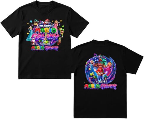Super Mario Galaxy Game Movies Play Poster T-Shirt in Saudi Arabia