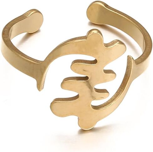 Africa Map Corss Symbol Ring Stainless Steel Adinkra Gye Nyame African Women Jewelry in Kuwait