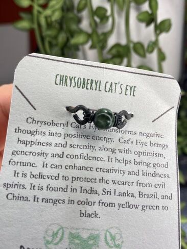 Green Chrysoberyl Cat's Eye Hand Hammered WireWrapped 6mm Bead Ring 4-16 Custom Wire, Stainless Steel-Silver-Bronze-Copper-Black Iron-Titanium-Niobium, 14K Gold-14K Rose Gold in Saudi Arabia