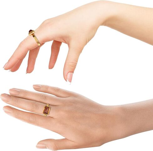 Amber Women's Jewelry - Genuine Baltic Honey Amber and Gold Plated Sterling Silver Ring in Saudi Arabia