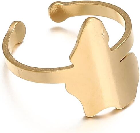 Africa Map Corss Symbol Ring Stainless Steel Adinkra Gye Nyame African Women Jewelry in Kuwait