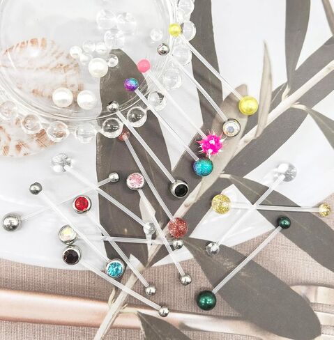 22Pcs Mix Style Pregnancy Belly Button Rings Long Bar 38mm Sport Maternity Flexible Bioplast Clear Navel Belly Rings Piercing Retainer for Women in Saudi Arabia