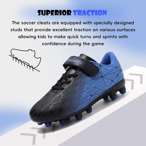 Kids Soccer Cleats Boys Girls Athletic Soccer Shoes Sneaker for Unisex in Kuwait