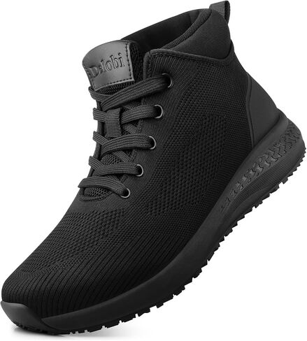 Men's Slip Resistant Work Shoes for Men, Breathable Lightweight Ankle Support Boots, Water Resistant Easy Clean Shoes for Food Service, Casual Work & Hiking in Saudi Arabia