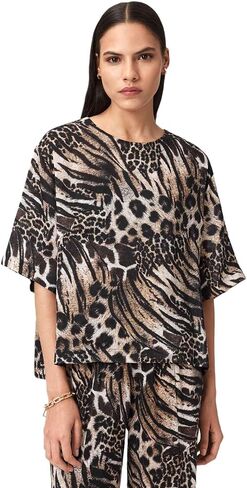 AllSaints Lottie Linen Top in Saudi Arabia