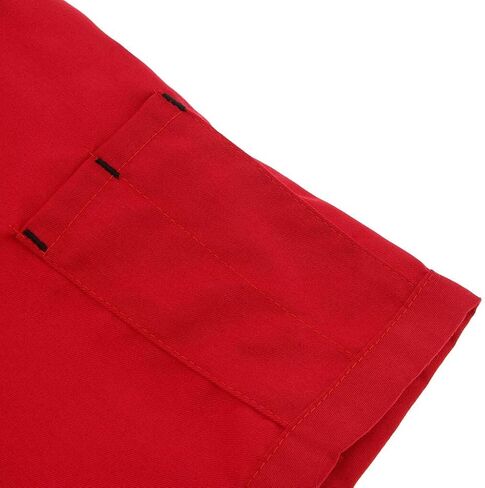 Chef Jacket Uniform Chef Coat Men Chef Jackets Short Sleeves Kitchen Uniform Cotton Soil Release Machine Washable Suitable for Wai, Red, L in Kuwait