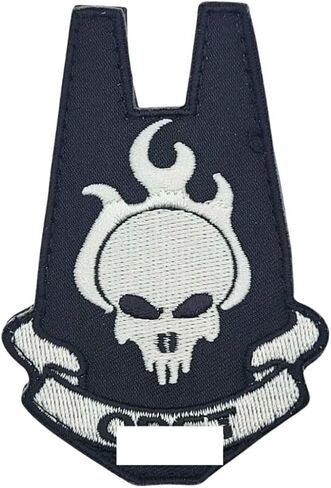 Legendary Skull Wht/Blk Tactical Patch [3.50 inch - Hook Fastener Backing ] in Saudi Arabia