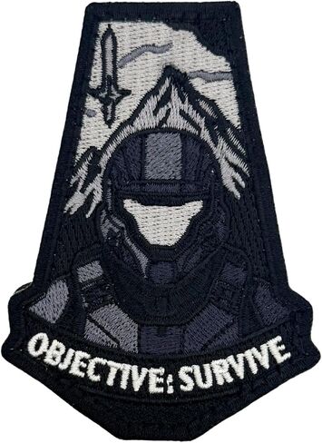 Legendary Skull Wht/Blk Tactical Patch [3.50 inch - Hook Fastener Backing ] in Saudi Arabia