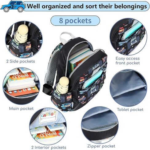 CAMTOP Toddler Backpack for Boys Girls with Lunch Box, 12" H Kids Backpacks and Lunch Box Set Preschool Bookbag for Daycare Travel in Saudi Arabia
