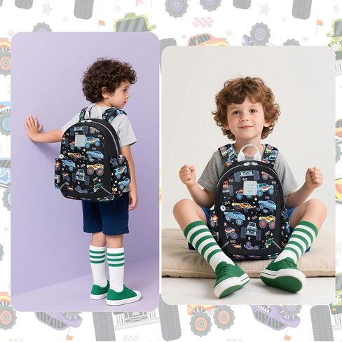 CAMTOP Toddler Backpack for Boys Girls with Lunch Box, 12" H Kids Backpacks and Lunch Box Set Preschool Bookbag for Daycare Travel in Saudi Arabia