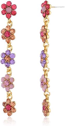 Sparkly Bohemia Long Tassel Blue Ocean Shell Flower Dangle Earrings Shine Rhinestone Scallop Beach Earrings for Women Charm Statement Colorful Crystal Jewelry in Saudi Arabia