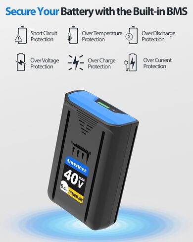Replacement for Kobalt 40V Battery 6.0Ah for KB-540-06 KB440-06‎KB240-06 KB2540C-06 KB640-03, Replacement Kobalt 40v Max Battery Compatible with 40 Volt Cordless Power Tools in Kuwait