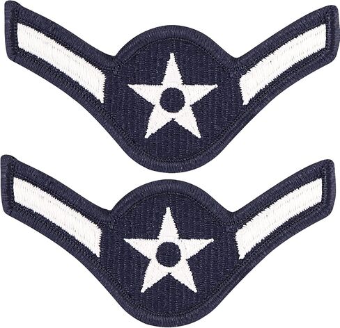 Air Force Airman E-2 رتبة مجندة مطرزة بالألوان الكاملة - زوج كبير الحجم in Kuwait