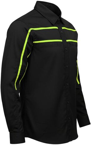 MMCC Men's Octane Work Shirt - Long Sleeve Mechanic Button-Up with Chest Pockets in Saudi Arabia