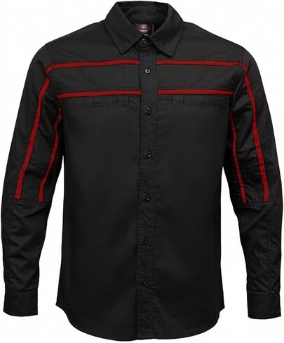 MMCC Men's Octane Work Shirt - Long Sleeve Mechanic Button-Up with Chest Pockets in Kuwait