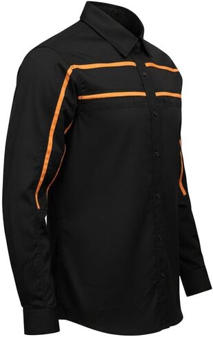 MMCC Men's Octane Work Shirt - Long Sleeve Mechanic Button-Up with Chest Pockets in Kuwait