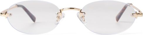SORVINO Retro Small Oval Sunglasses for Women Men, Trendy Rimless Sun Glasses Fashion Narrow Shades Y2K Designer Sunnies in Saudi Arabia