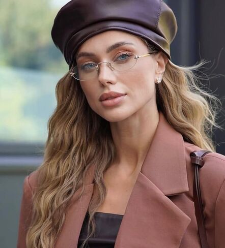 SORVINO Retro Small Oval Sunglasses for Women Men, Trendy Rimless Sun Glasses Fashion Narrow Shades Y2K Designer Sunnies in Saudi Arabia
