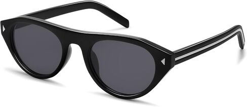 Retro Cat Eye Sunglasses for Women Men Trendy Small Oval Cateye Shades Vintage Narrow Style UV400 Sun Glasses in Saudi Arabia
