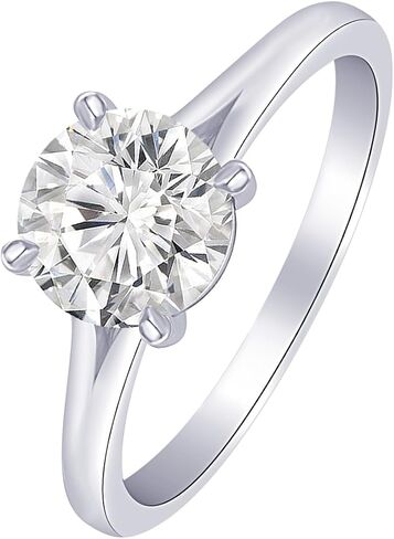 1-5 Carat (ctw) White Gold Round Cut LAB GROWN Diamond Solitaire Engagement Ring (Color D-E Clarity VS1-VS2) in Kuwait