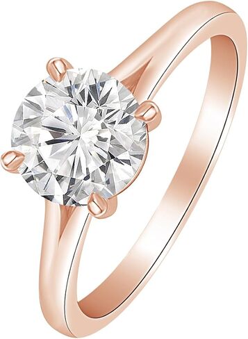 1-5 Carat (ctw) White Gold Round Cut LAB GROWN Diamond Solitaire Engagement Ring (Color D-E Clarity VS1-VS2) in Kuwait
