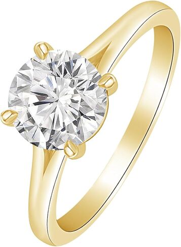 1-5 Carat (ctw) White Gold Round Cut LAB GROWN Diamond Solitaire Engagement Ring (Color D-E Clarity VS1-VS2) in Kuwait