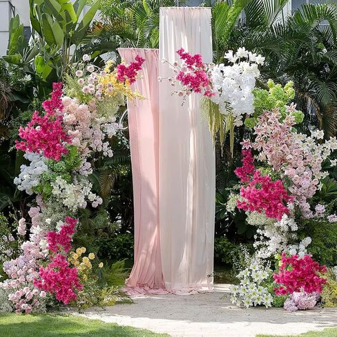 6PCS Silk Bougainvillea Artificial Flowers, UV Resistant, 36 Branches, Long Stems Faux Flower, Realistic Fake Bougainvillea Vines, for Wedding Porch Home Party Garden DIY Decor - 38 inch (Fuchsia) in Saudi Arabia