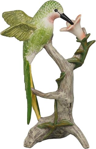 Braxio Bird Figurines Home Decor – Resin Tabletop Green Hummingbird Decor Sculpture for Shelf Bookcase Coffee Table Farmhouse Modern Decorative Accent for Living Room Office Gifts 6 x 4.5 x 9.25 Inch in Saudi Arabia
