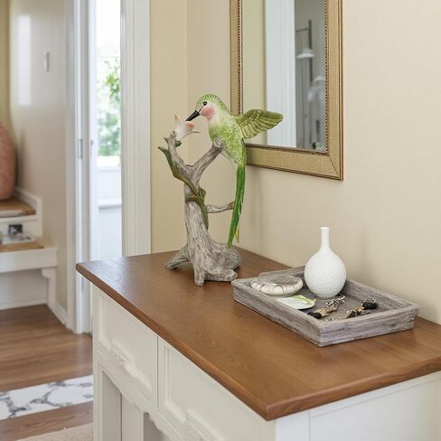Braxio Bird Figurines Home Decor – Resin Tabletop Green Hummingbird Decor Sculpture for Shelf Bookcase Coffee Table Farmhouse Modern Decorative Accent for Living Room Office Gifts 6 x 4.5 x 9.25 Inch in Saudi Arabia