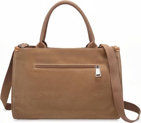 Rainbow Stripes Tote Bag for Women Light Canvas Shoulder Bag with Zipper Closure Large Capacity Purse for Work Travel in Kuwait