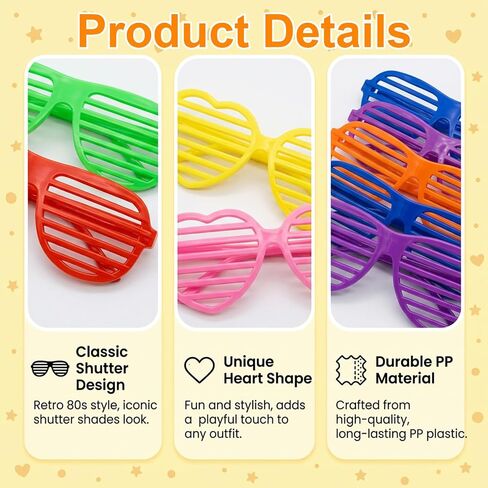 20Pcs Shutter Glasses, Plastic Shutter Glasses for Parties and Events in Saudi Arabia