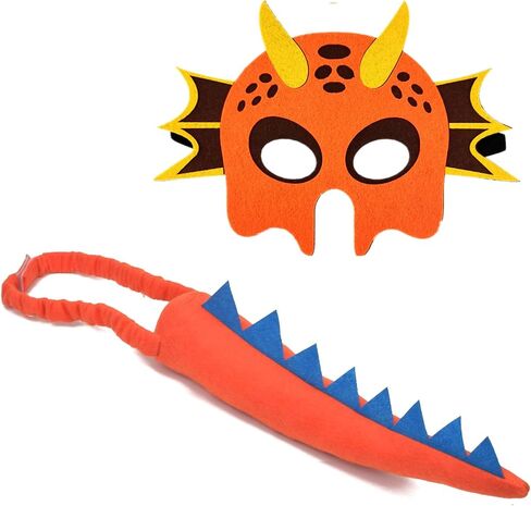 Dinosaur Costume Dinosaur Tail and Mask for Halloween Dinosaur Costume Accessories Dress Up Party Dino Mask Dino Tail in Saudi Arabia